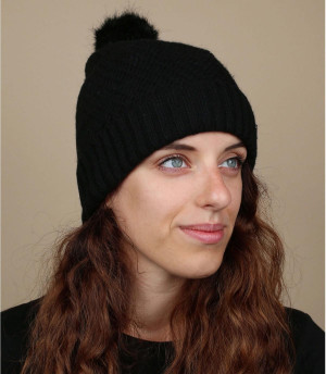 borla negro capó Amaranth beanie black